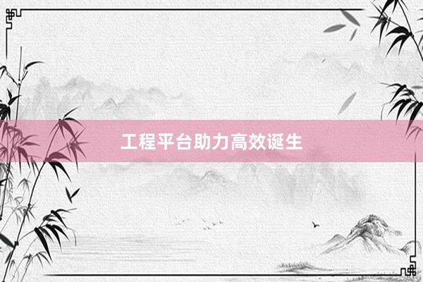 工程平台助力高效诞生